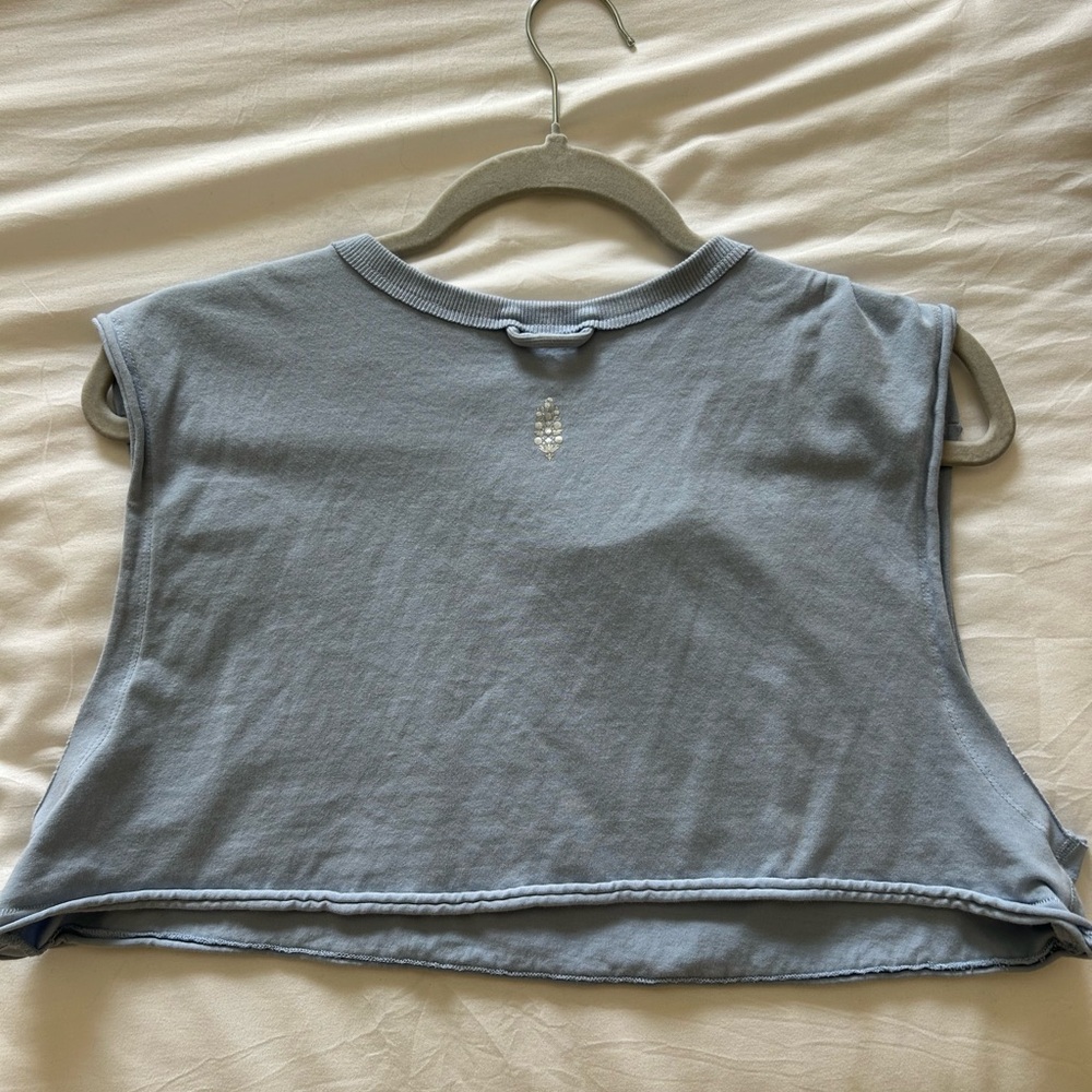 Blue Free People Movement Crop Top